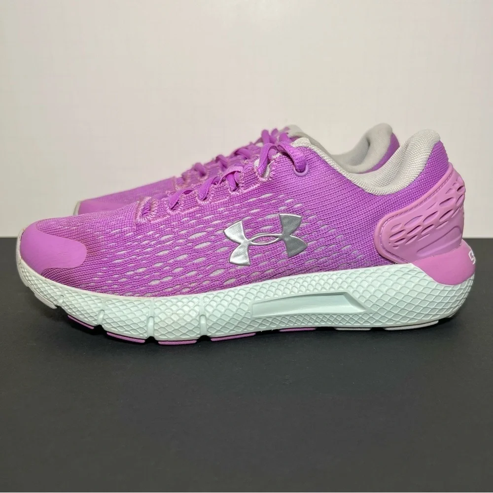 Girls UNDER ARMOUR GS Charged Rogue 2 Purple Running Shoes / Size 5.5Y